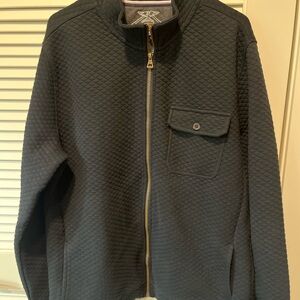 Weatherproof Men's Black Zip-Up Quilted Sweater